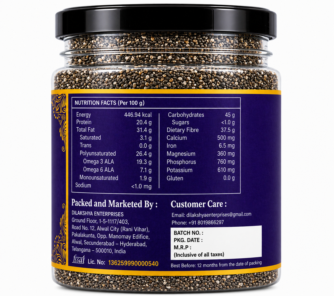 DILAKSHYA Chia Seeds 250g