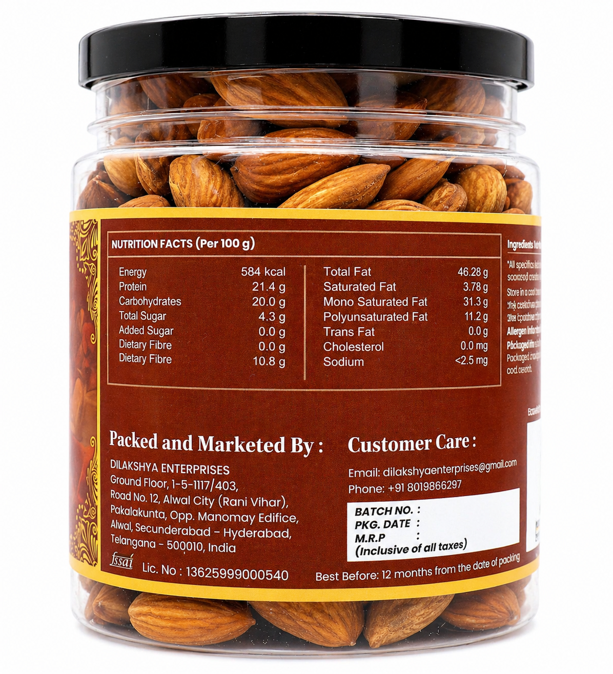 DILAKSHYA California Almonds 250g