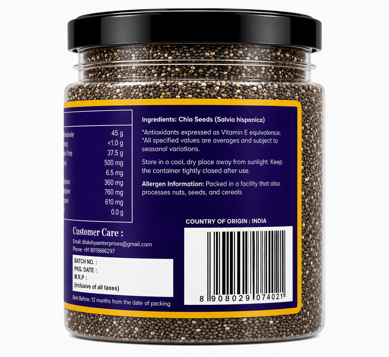 DILAKSHYA Chia Seeds 250g