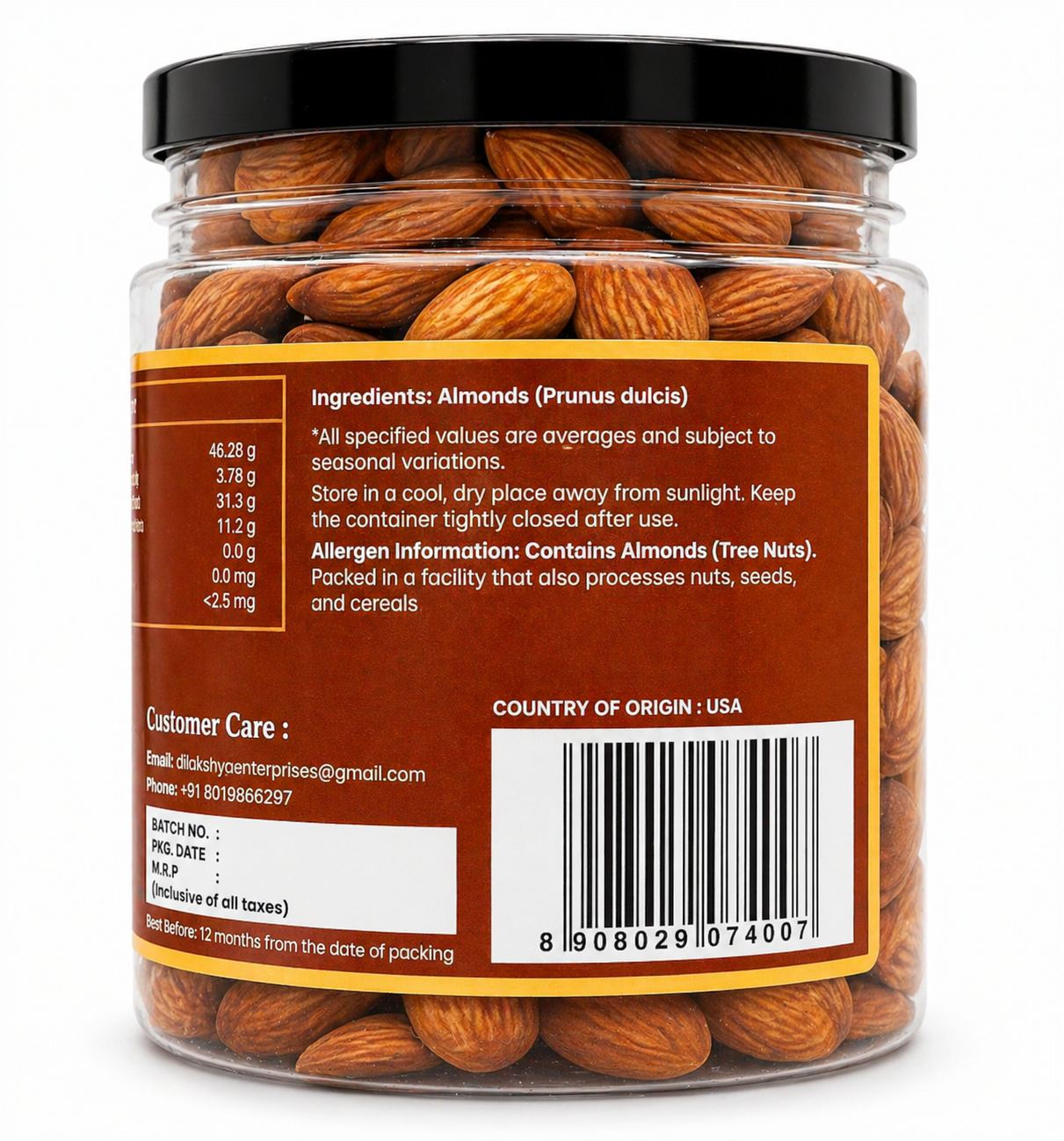 DILAKSHYA California Almonds 250g