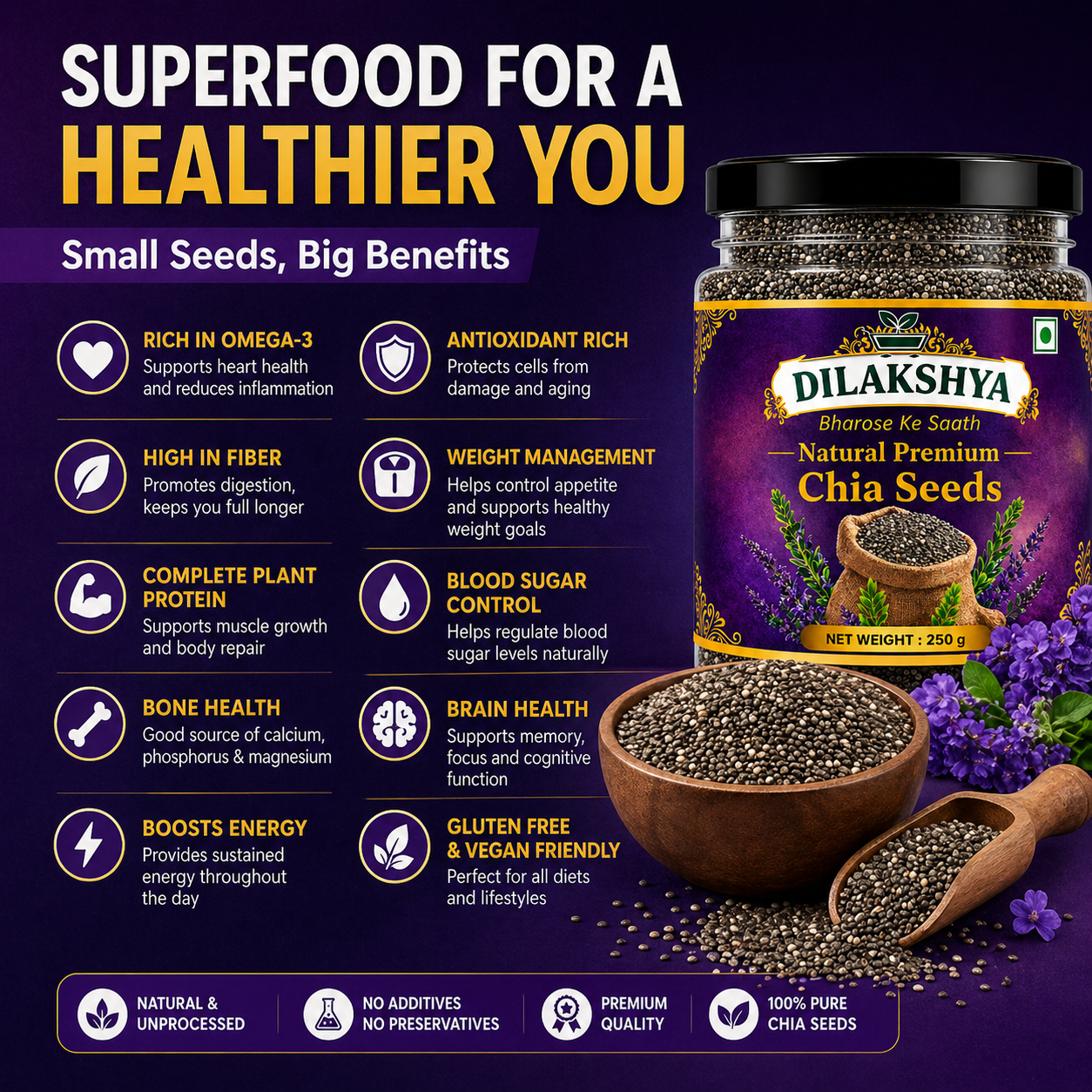 DILAKSHYA Chia Seeds 250g